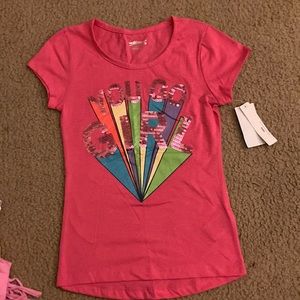 Kids Girls pink shirt with design
